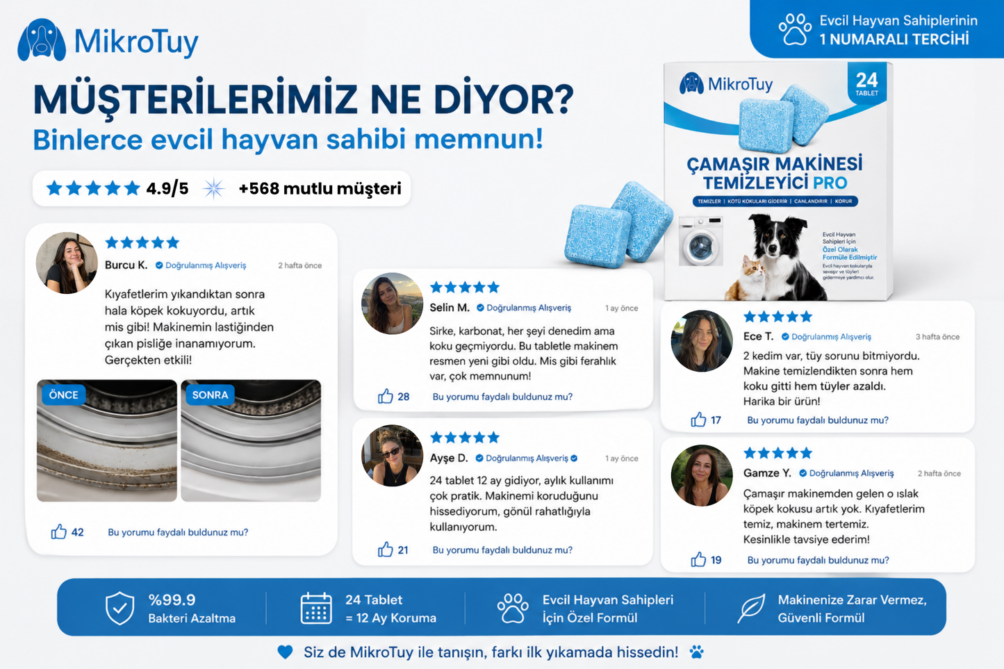 MikroTuy Tüy Koku Giderici Tablet